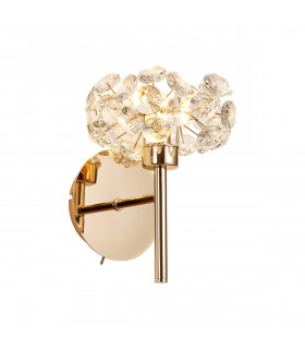 Salisbury G9 Switched Wall Lamp With French Gold And Crystal Shade-1