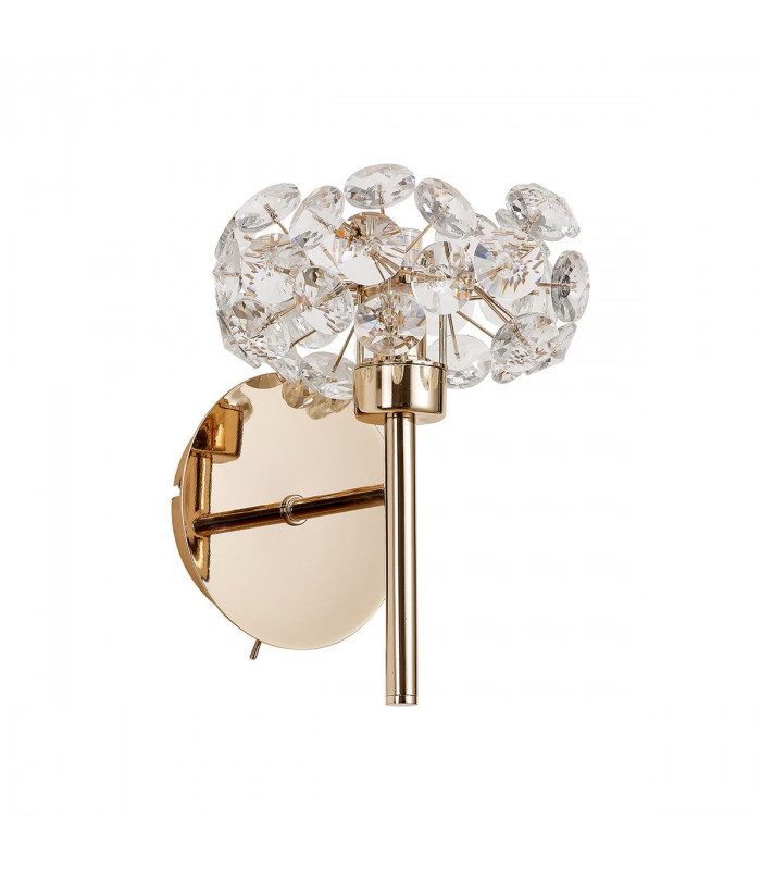 Salisbury G9 Switched Wall Lamp With French Gold And Crystal Shade-4