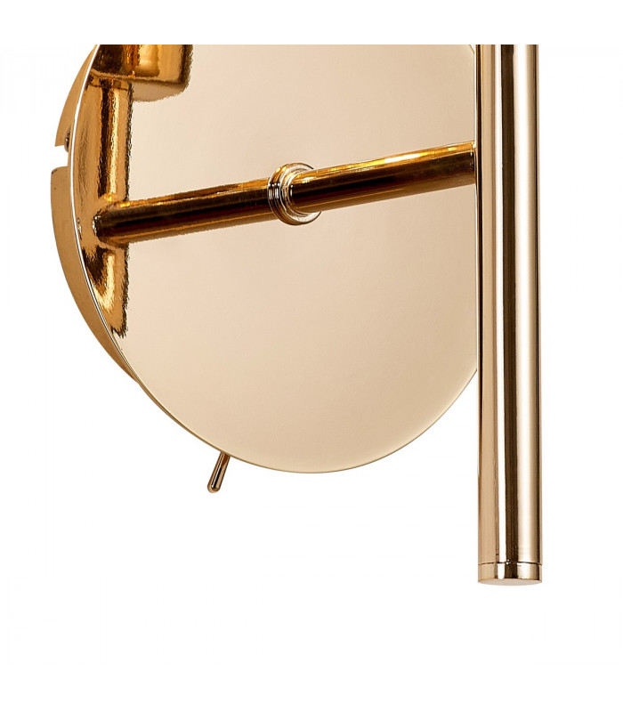 Salisbury G9 Switched Wall Lamp With French Gold And Crystal Shade-5