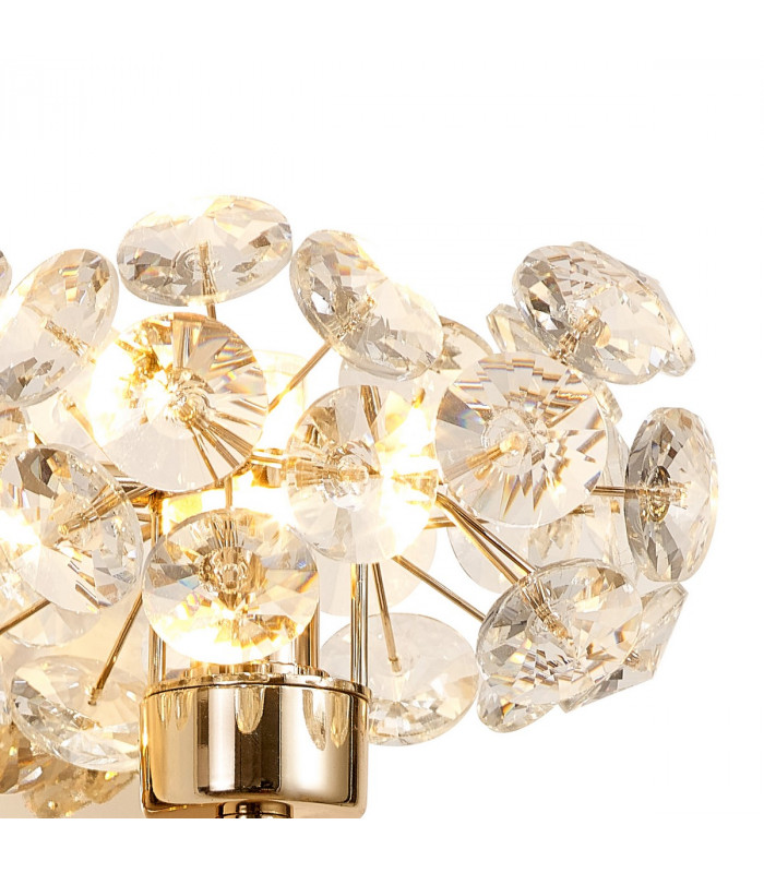 Salisbury G9 Switched Wall Lamp With French Gold And Crystal Shade-6