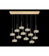 Salisbury 12 Light G9 2m Linear Ceiling Pendant With French Gold And Crystal Shade-3