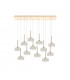 Salisbury 12 Light G9 2m Linear Ceiling Pendant With French Gold And Crystal Shade-4