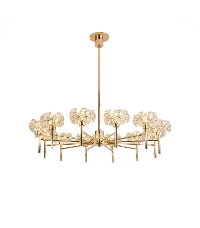Salisbury 12 Light G9 Telescopic Light With French Gold And Crystal Shade-1
