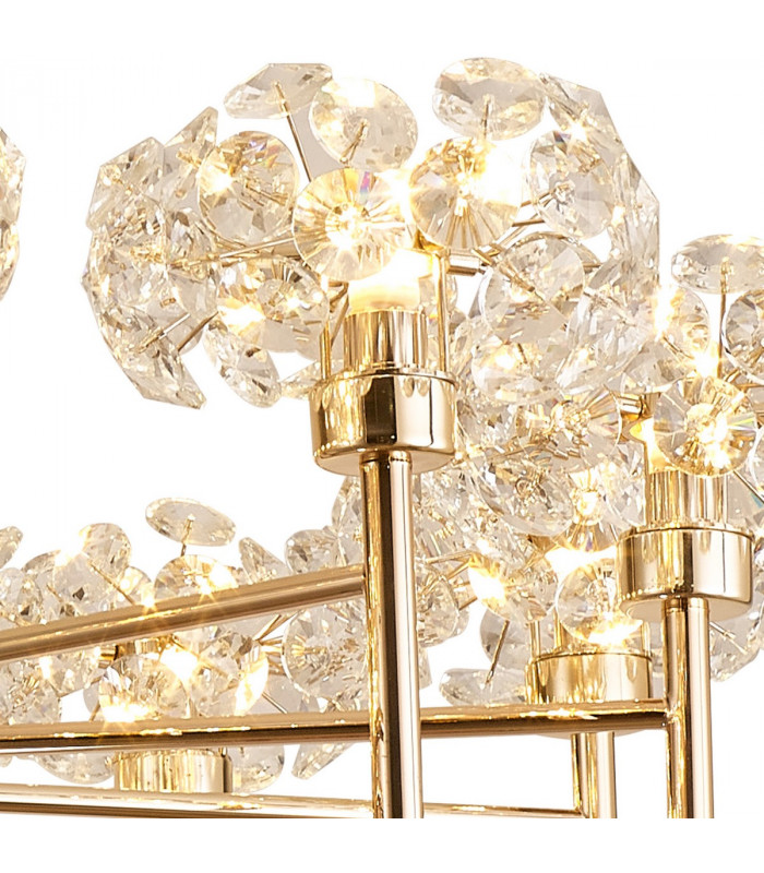 Salisbury 12 Light G9 Telescopic Light With French Gold And Crystal Shade-7