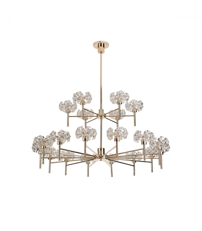 Salisbury 20 Light G9 2-Tier Light With French Gold And Crystal Shade-4
