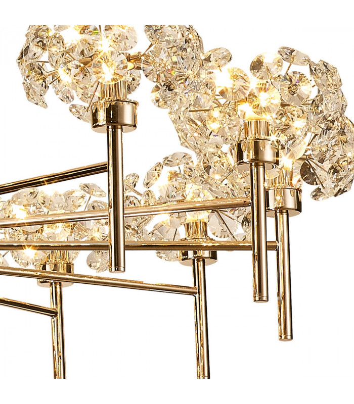 Salisbury 20 Light G9 2-Tier Light With French Gold And Crystal Shade-10