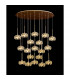 Salisbury 19 Light G9 3.5m Oval Multiple Ceiling Pendant With French Gold And Crystal Shade-3