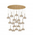 Salisbury 19 Light G9 3.5m Oval Multiple Ceiling Pendant With French Gold And Crystal Shade-4