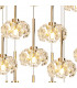 Salisbury 19 Light G9 3.5m Oval Multiple Ceiling Pendant With French Gold And Crystal Shade-6