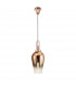Yorktown Ceiling Pendant E27 With 23cm Pear Glass Copper Matt Black Clear-1