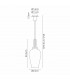 Yorktown Ceiling Pendant E27 With 23cm Pear Glass Copper Matt Black Clear-2