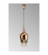 Yorktown Ceiling Pendant E27 With 23cm Pear Glass Copper Matt Black Clear-3