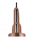 Yorktown Ceiling Pendant E27 With 23cm Pear Glass Copper Matt Black Clear-6
