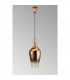 Yorktown Ceiling Pendant E27 With 23cm Pear Glass Copper Matt Black Clear-10