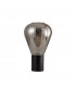 Corinth Narrow Table Lamp E27 Satin Black Smoke Plated Glass-4