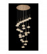 Salisbury 24 Light G9 5m Round Multiple Ceiling Pendant With French Gold And Crystal Shade-3