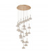 Salisbury 24 Light G9 5m Round Multiple Ceiling Pendant With French Gold And Crystal Shade-4