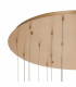 Salisbury 24 Light G9 5m Round Multiple Ceiling Pendant With French Gold And Crystal Shade-5