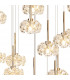 Salisbury 24 Light G9 5m Round Multiple Ceiling Pendant With French Gold And Crystal Shade-6