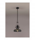 Worcester Ceiling Pendant E27 With 30cm Round Glass Shade Matt Black Smoked-3