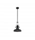 Worcester Ceiling Pendant E27 With 30cm Round Glass Shade Matt Black Smoked-4