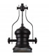Worcester Ceiling Pendant E27 With 30cm Round Glass Shade Matt Black Smoked-6