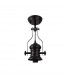 Worcester Ceiling Pendant E27 With 30cm Tiffany Shade Matt Black Amber Cream Crystal-6