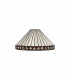 Worcester Ceiling Pendant E27 With 30cm Tiffany Shade Matt Black Amber Cream Crystal-8