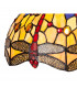 Worcester Ceiling Pendant E27 With 30cm Tiffany Shade Matt Black Blue Orange Crystal-7