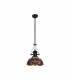 Worcester Ceiling Pendant E27 With 30cm Tiffany Shade Matt Black Purple Pink Crystal-5