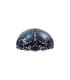 Worcester Ceiling Pendant E27 With 30cm Tiffany Shade Matt Black Blue Clear Crystal-10
