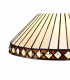 Worcester 3 Light Linear Ceiling Pendant E27 With 30cm Tiffany Shade Matt Black Amber Cream Crystal-10