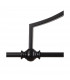 Worcester 3 Light Linear Ceiling Pendant E27 With 30cm Tiffany Shade Matt Black Blue Orange Crystal-10