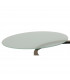 Worcester 31cm Flush Ceiling Lamp Fitting E27 Antique Brass Frosted Glass-5
