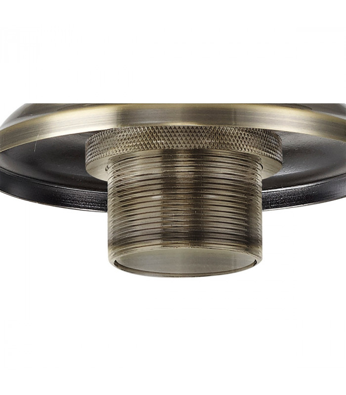 Worcester 31cm Flush Ceiling Lamp Fitting E27 Antique Brass Frosted Glass-9