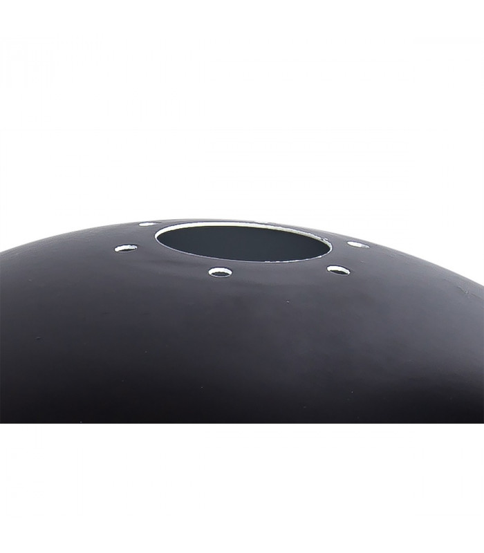 Worcester 31cm Flush Ceiling Lamp Fitting E27 Black Frosted Glass-5