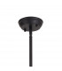 Worcester Single Ceiling Pendant E27 Round Champfered Glass Matt Black Smoke-5
