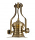 Worcester Single Ceiling Pendant E27 Round Champfered Glass Antique Brass Cognac-6