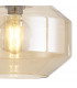 Worcester Single Ceiling Pendant E27 Round Champfered Glass Antique Brass Cognac-7