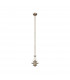 Worcester Single Ceiling Pendant E27 Round Champfered Glass Antique Brass Cognac-8