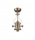 Worcester Single Ceiling Pendant E27 Round Champfered Glass Antique Brass Cognac-9