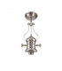 Worcester Single Ceiling Pendant E27 Round Champfered Glass Polished Nickel Clear-6