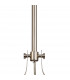 Worcester Single Ceiling Pendant E27 Round Champfered Glass Polished Nickel Clear-7