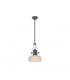 Worcester Single Ceiling Pendant E27 26.5cm Prismatic Glass Graphite Clear-1