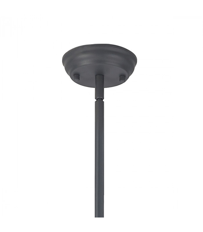 Worcester Single Ceiling Pendant E27 26.5cm Prismatic Glass Graphite Clear-5