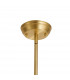 Worcester Single Ceiling Pendant E27 Round Champfered Glass Satin Gold Opal-5