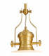 Worcester Single Ceiling Pendant E27 Round Champfered Glass Satin Gold Opal-6