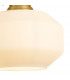 Worcester Single Ceiling Pendant E27 Round Champfered Glass Satin Gold Opal-7
