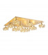 Salisbury Square 13 Light G9 Flush Light With French Gold Square And Crystal Shade-1