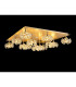 Salisbury Square 13 Light G9 Flush Light With French Gold Square And Crystal Shade-3